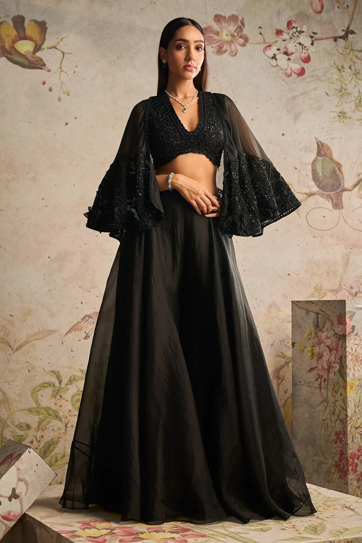 Sashay Cape Sharara Set by Ridhi Mehra