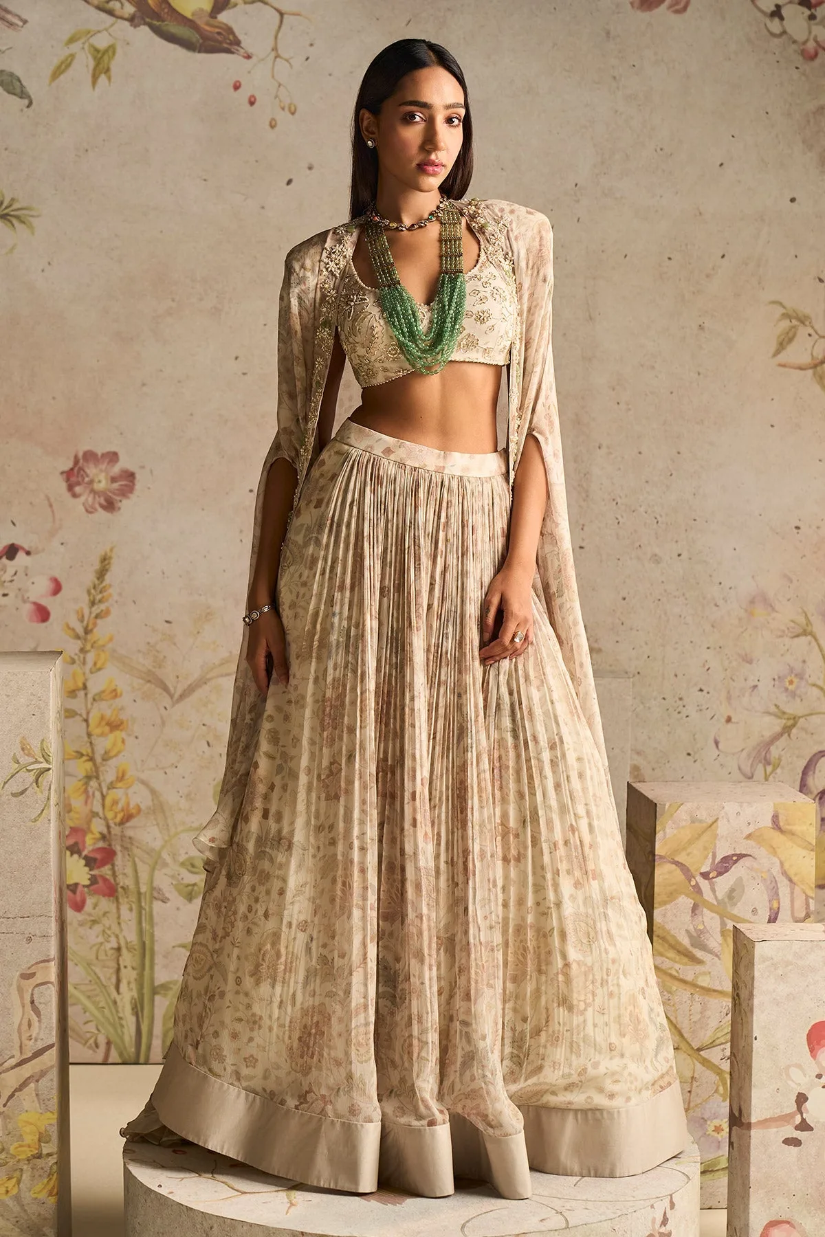 Zest Cape Lehenga Set by Ridhi Mehra