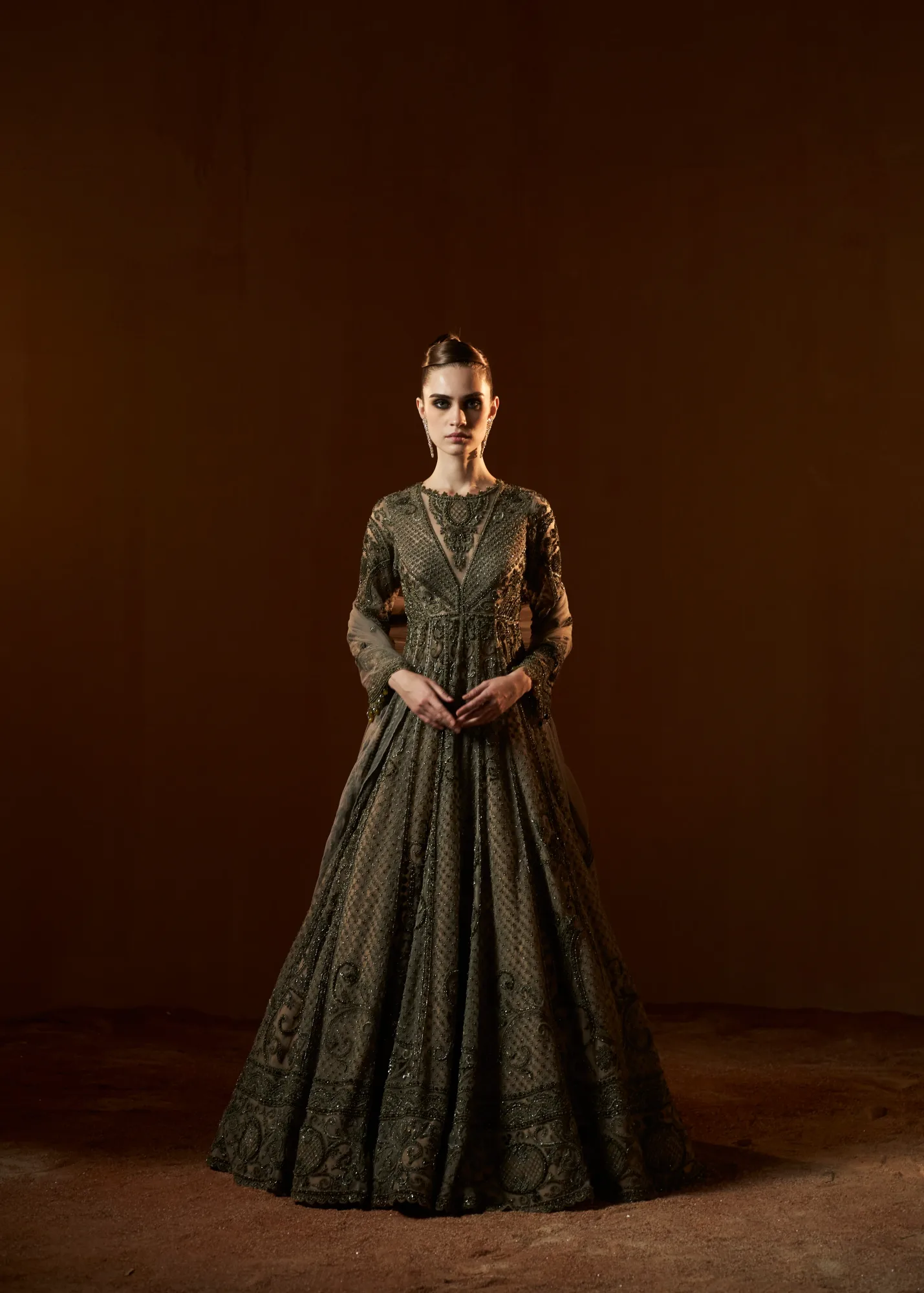 Chateau Gray Lehenga Set by Payal Keyal
