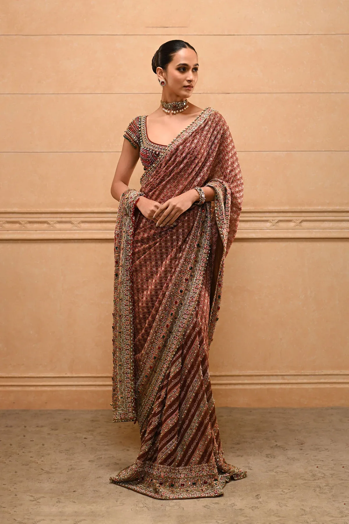 Byzantium Embellished Saree by Tarun Tahiliani
