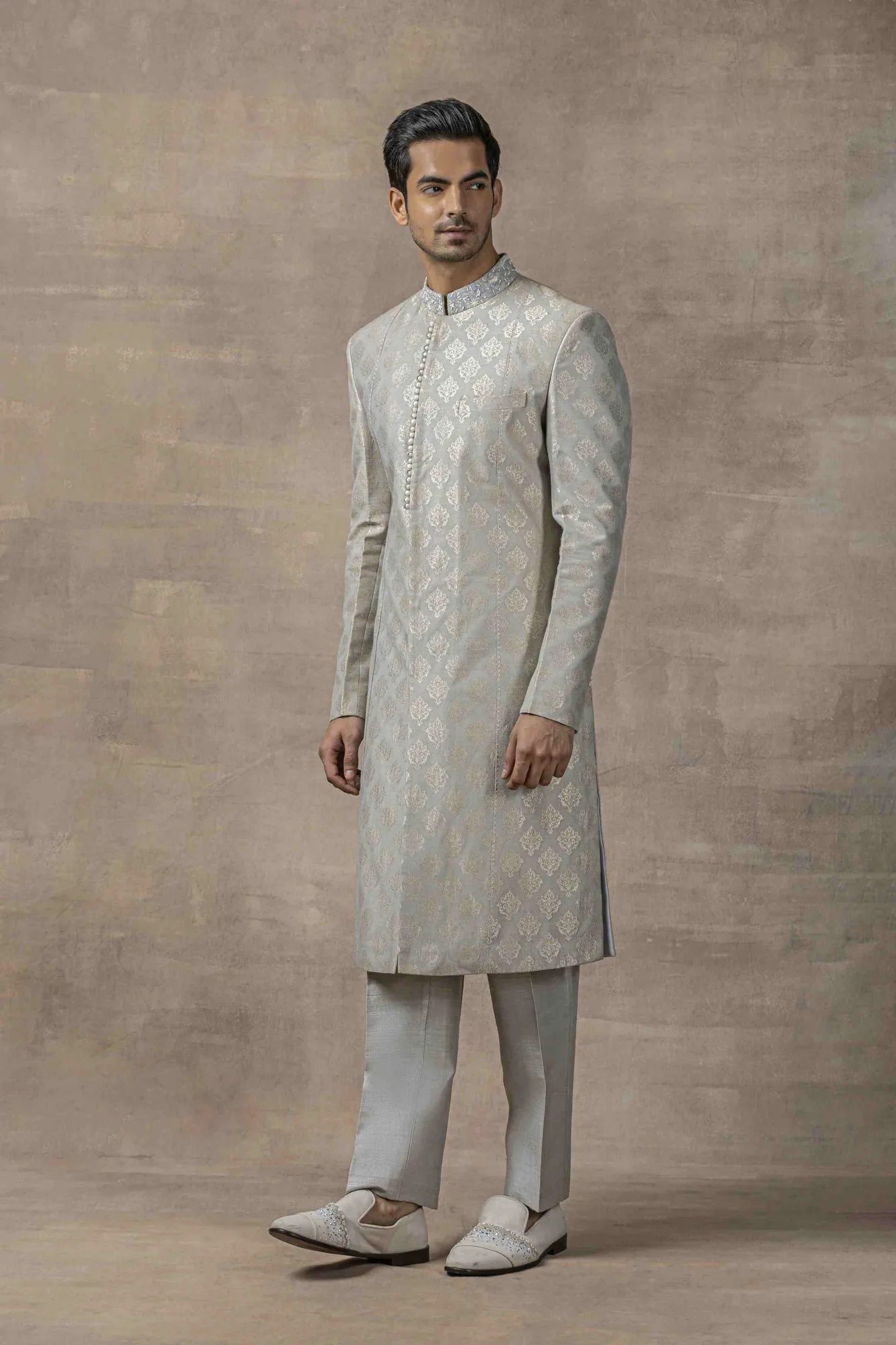 Banarasi Silk Sherwani by Sarab Khanijou