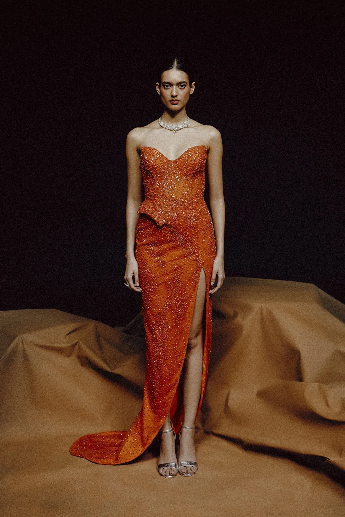 Molten Radiance Slit Gown by Dolly J