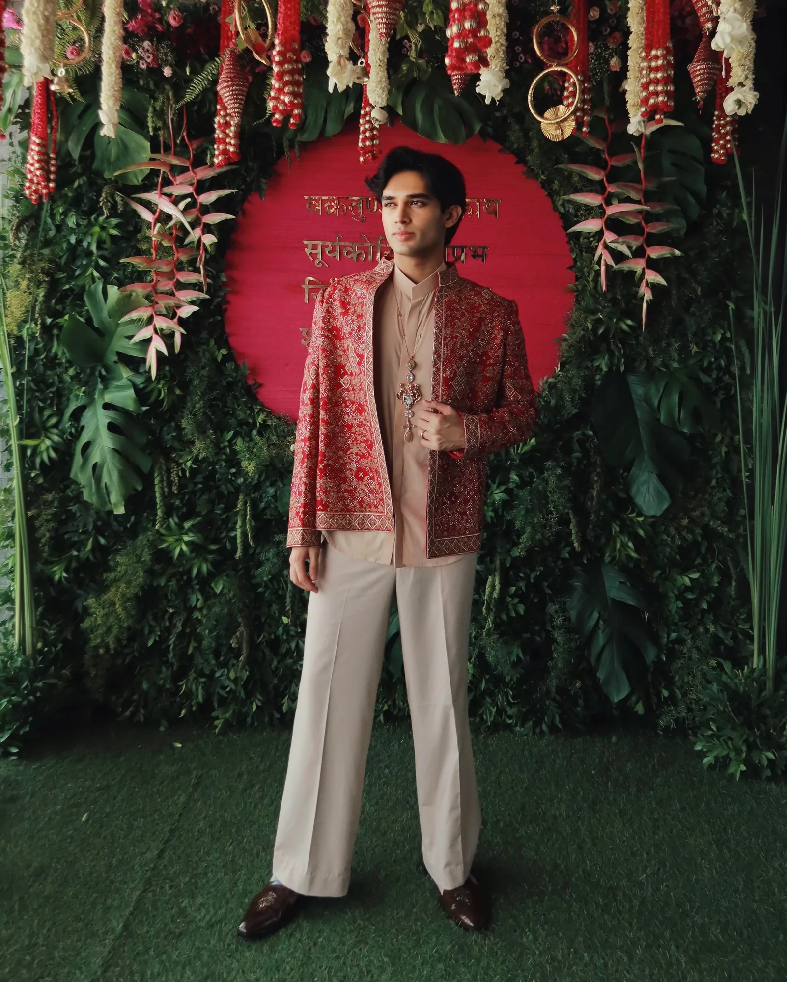 Shrey Singh in The Burnt Rose Open Jacket Set by Dolly J, view 2