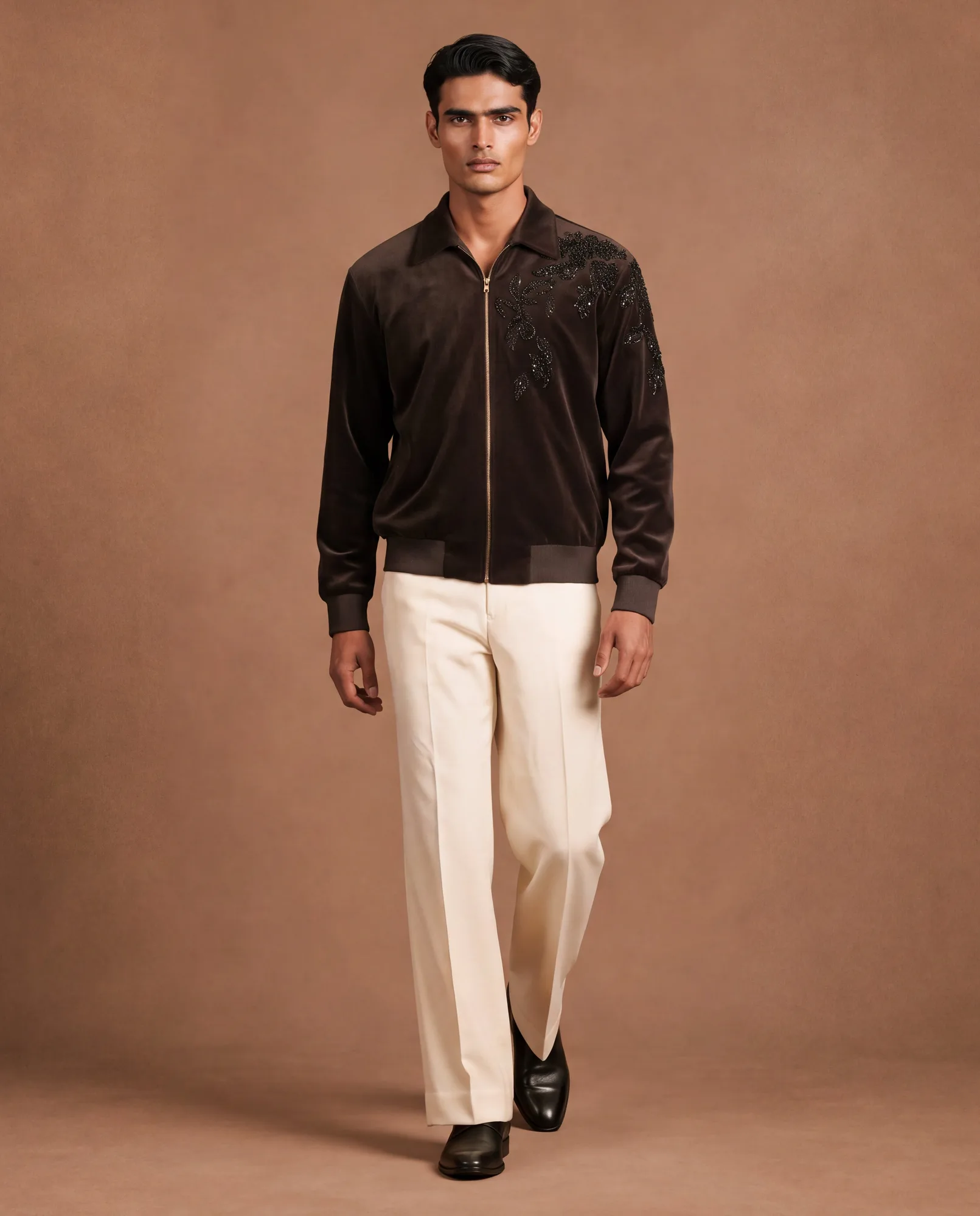 Chestnut Blaze Bomber Jacket by Dolly J
